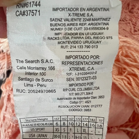 Rip Curl Women's Venture Dress Peach Size Small EUC - Picture 6 of 6